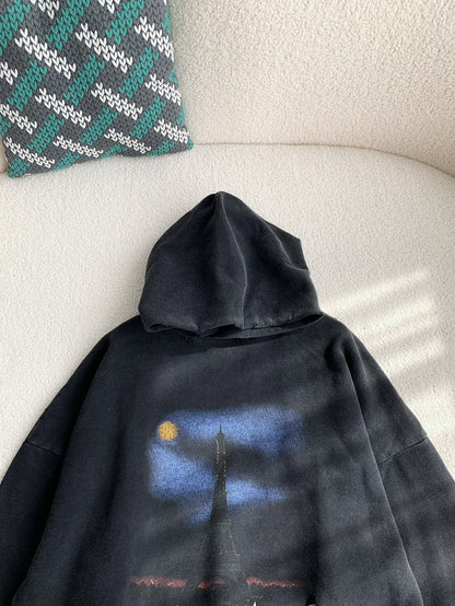 「#3538」Balenciaga Iron Tower print hoodie