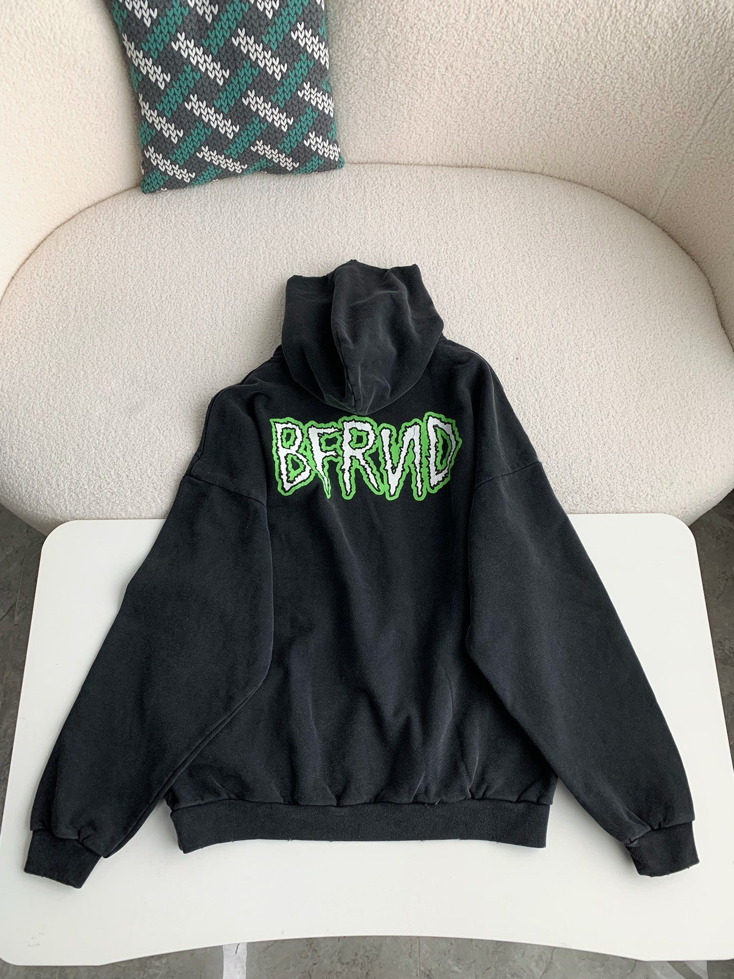 「#3539」Balenciaga monogram print hooded sweatshirt
