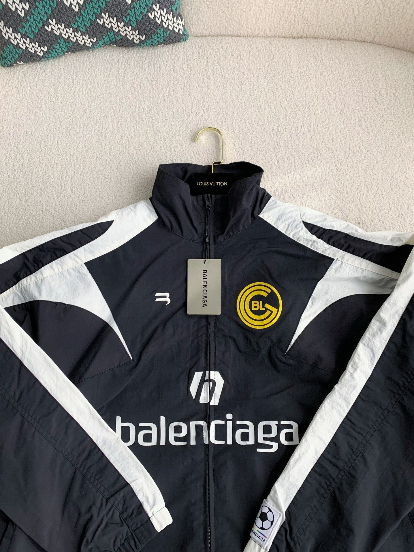 「#2233」Balenciaga patchwork team jacket