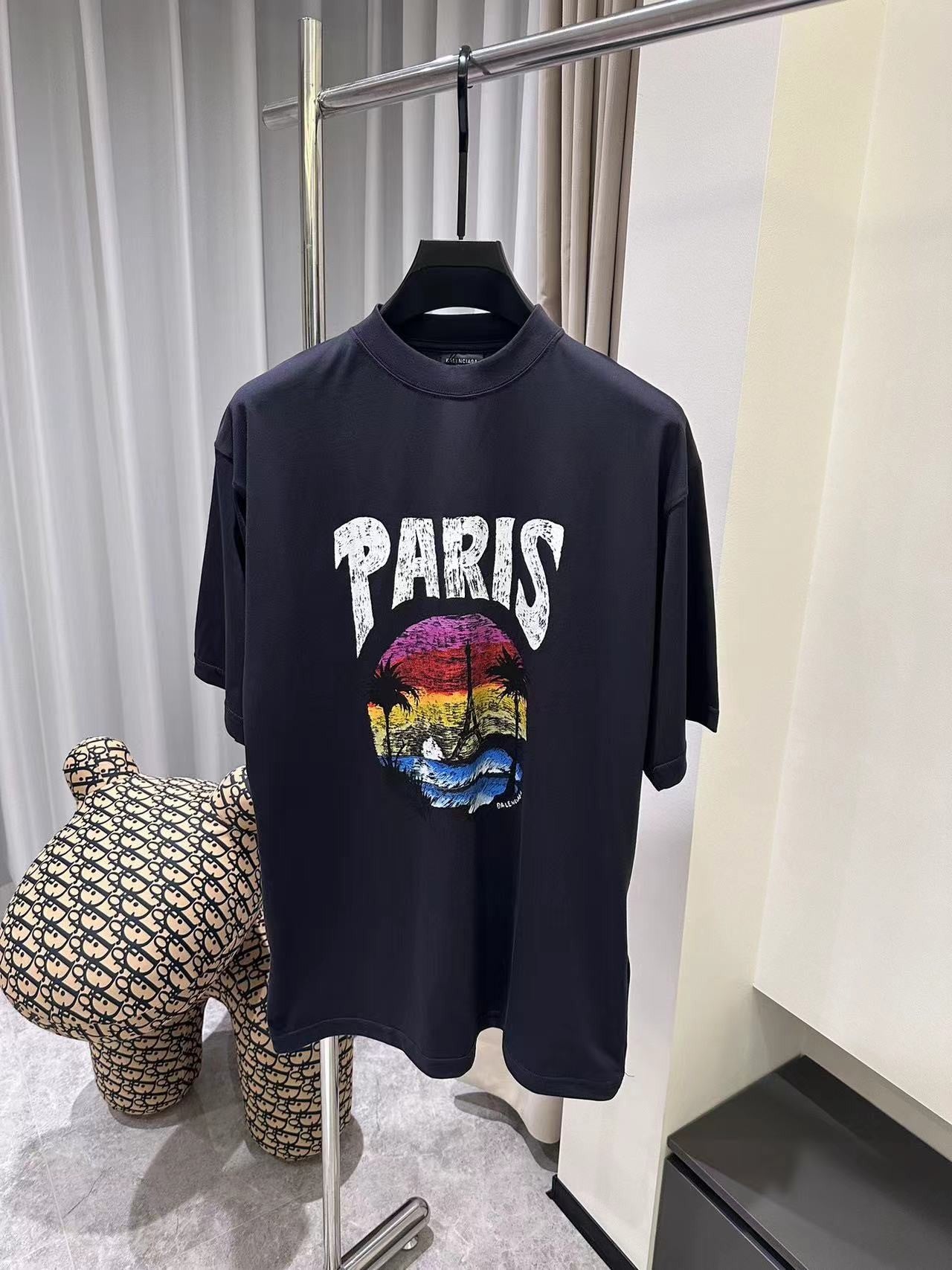 「#3543」Balenciaga 24ss sunset coconut tree tower short sleeve