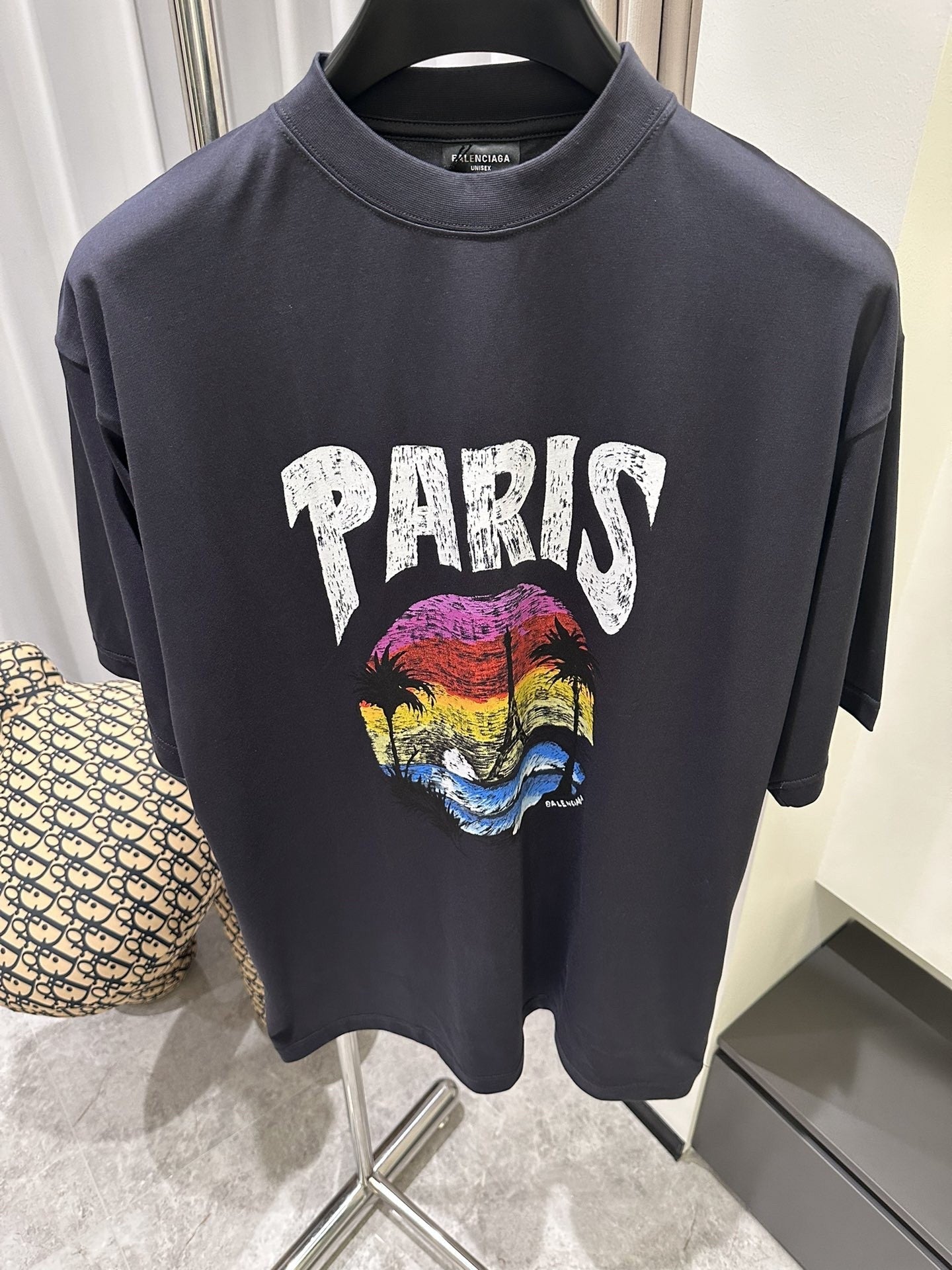 「#3543」Balenciaga 24ss sunset coconut tree tower short sleeve