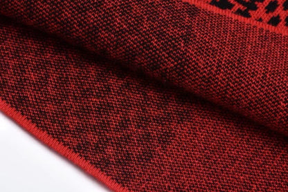 「#3560」Louis Vuitton 24fw black and red checkered jacquard crew neck sweater