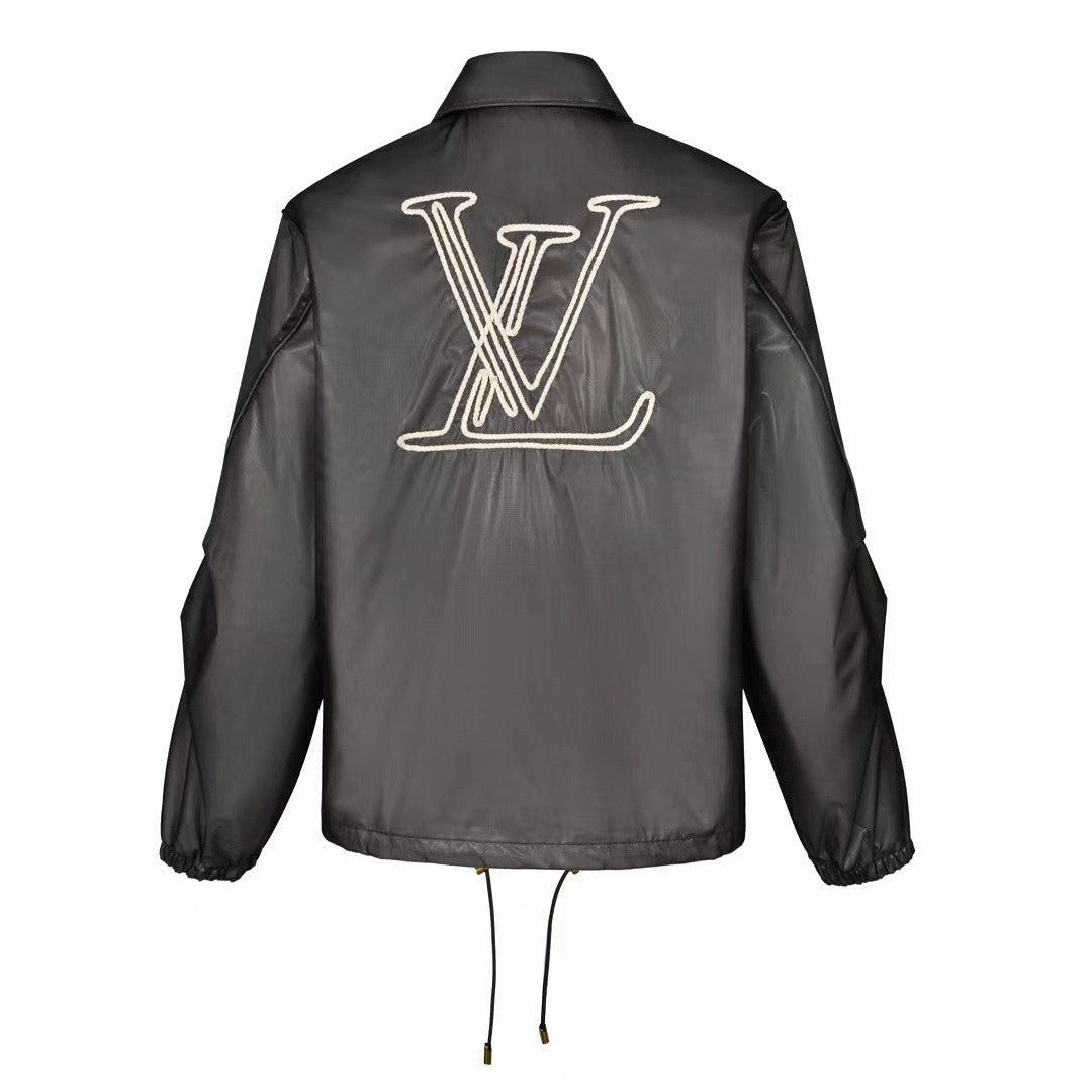 「#3561」Louis Vuitton 24ss nautical collection transparent drawstring jacket with embroidered logo