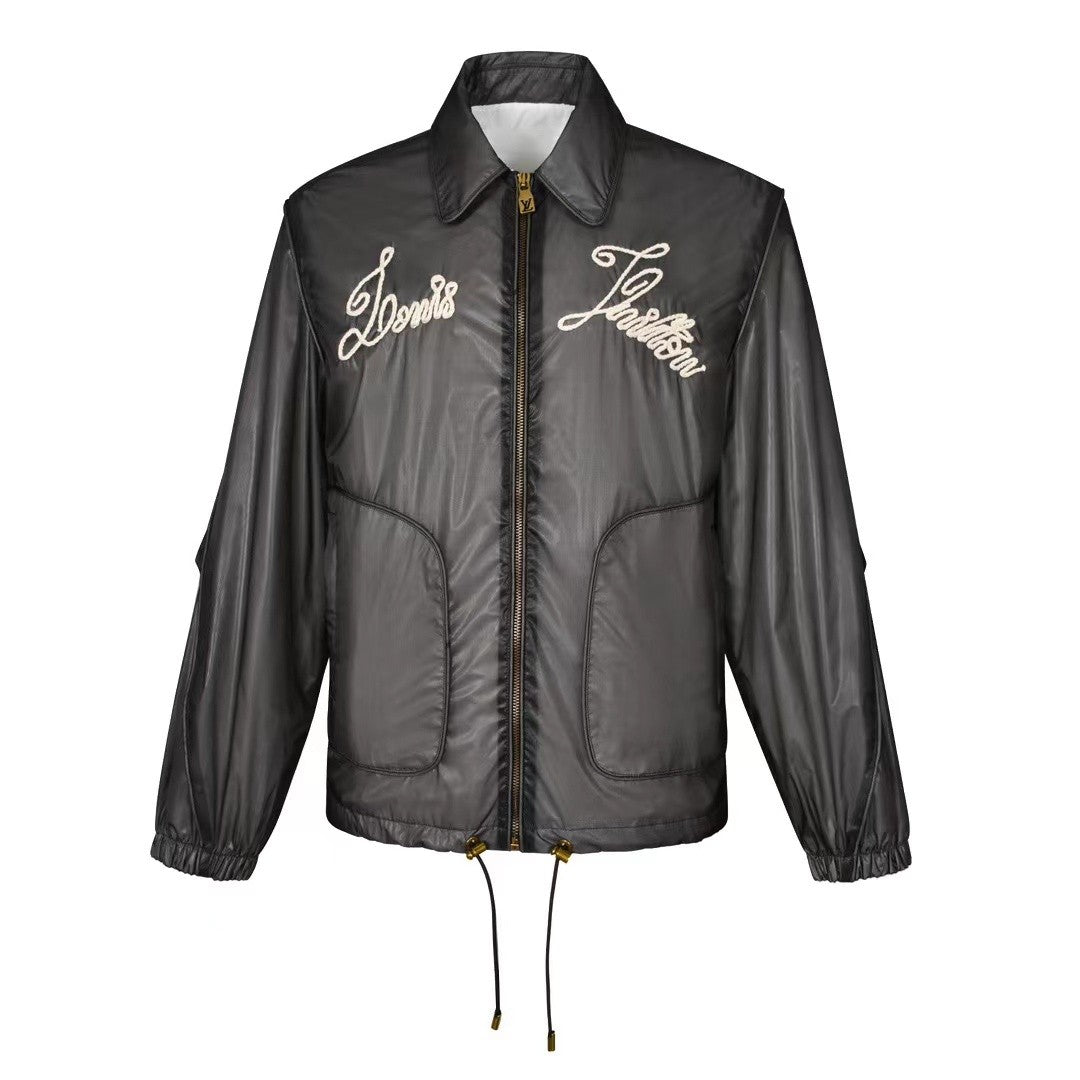「#3561」Louis Vuitton 24ss nautical collection transparent drawstring jacket with embroidered logo