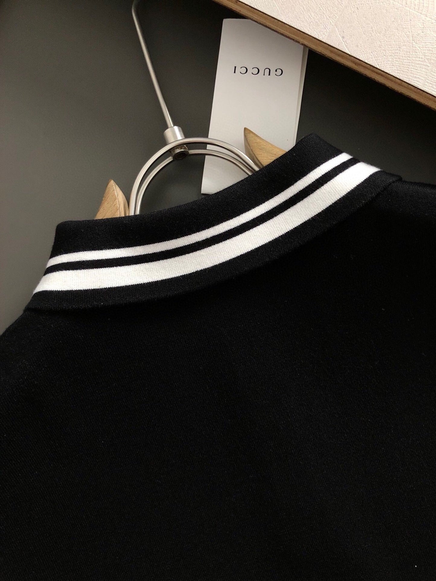 「#3571」Gucci 24 fall and winter new black and white stripes t-shirt