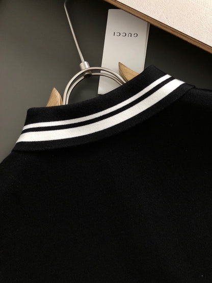 「#3571」Gucci 24 fall and winter new black and white stripes t-shirt