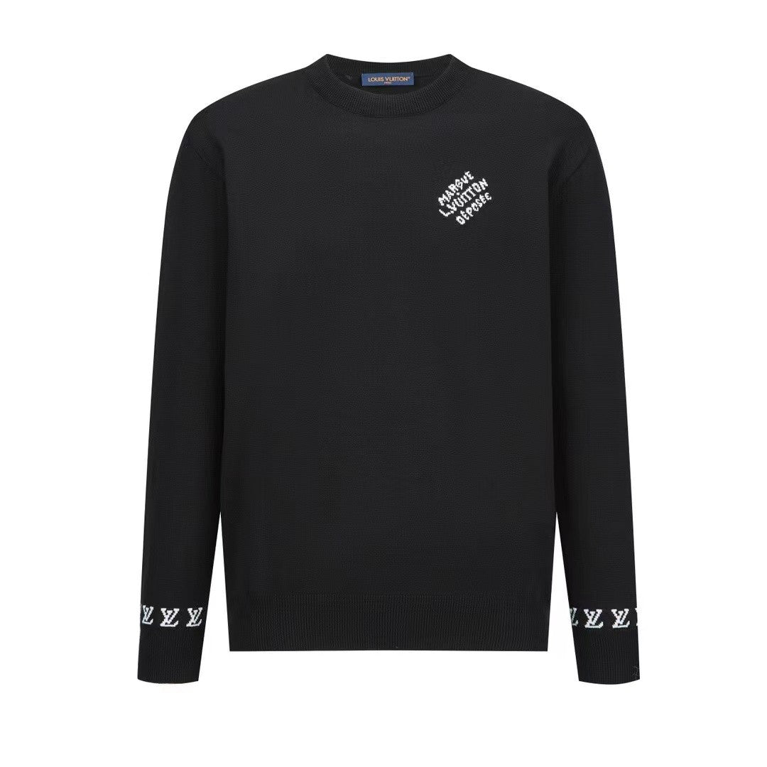 「#3579」Louis Vuitton monogrammed wool bottoming sweater