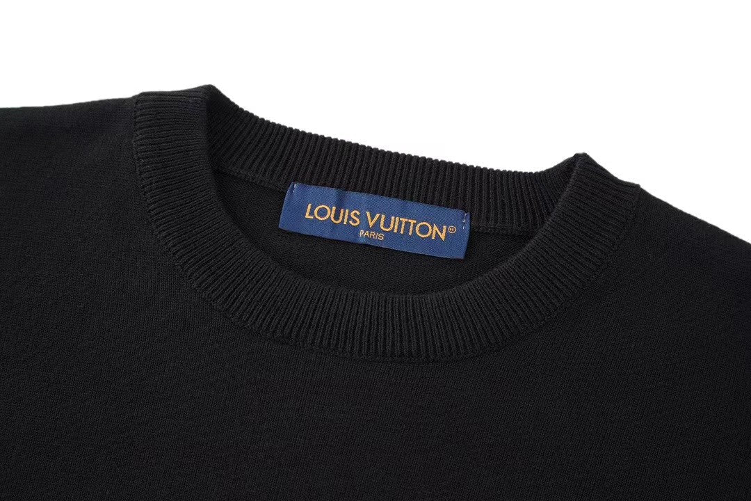 「#3579」Louis Vuitton monogrammed wool bottoming sweater