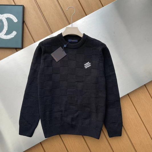 「#3580」Louis Vuitton Block Check Jacquard Sweater