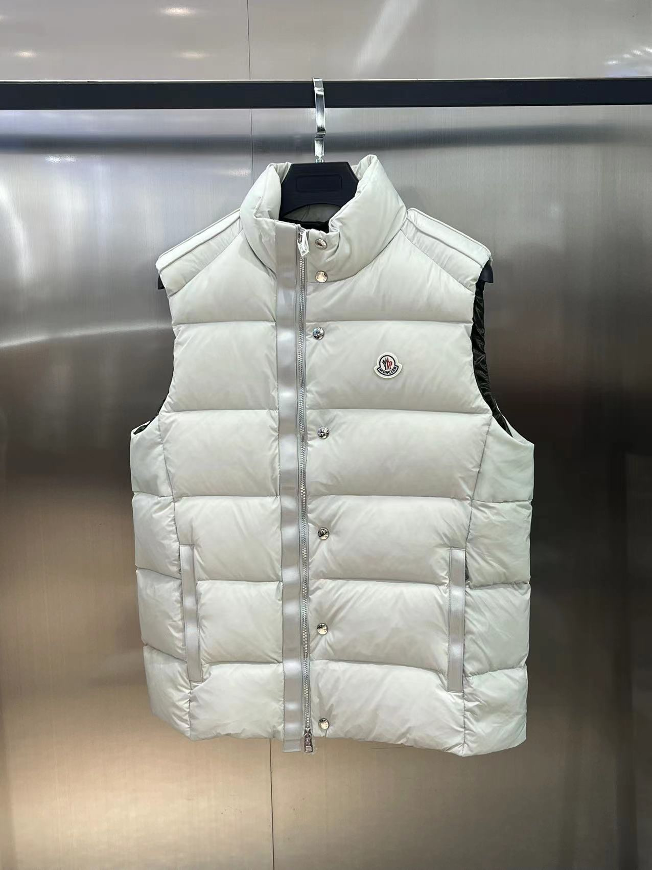 「#3587」Moncler FW2023 Logo Logo Stand Collar Zipper Sleeveless Vest