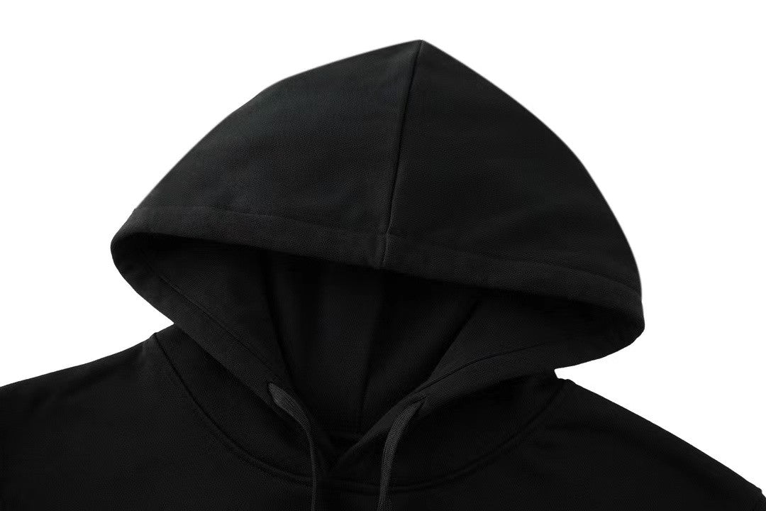 「#3594」PRADA leather label fleece hoodie
