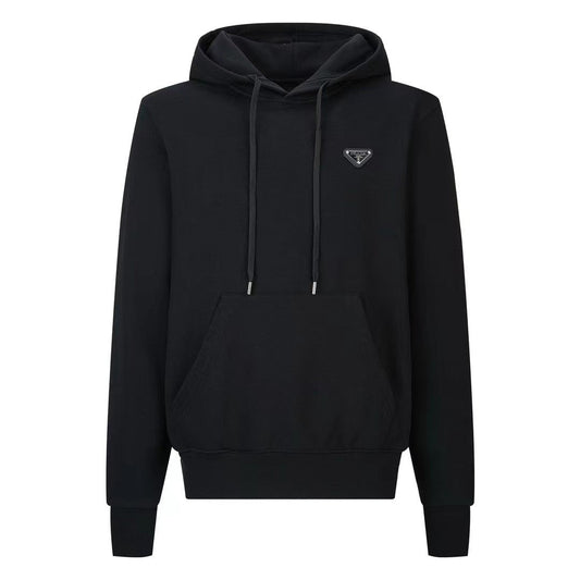 「#3594」PRADA leather label fleece hoodie