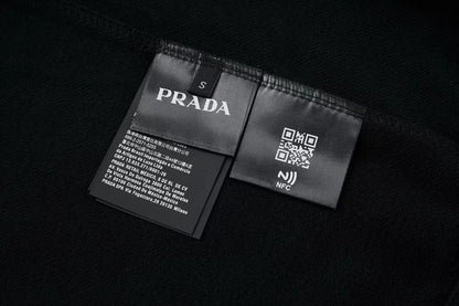 「#3594」PRADA leather label fleece hoodie