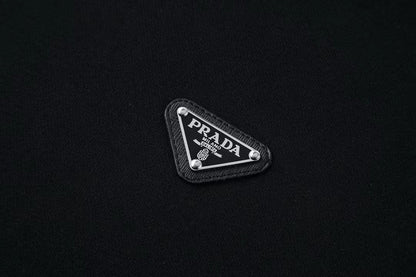 「#3594」PRADA leather label fleece hoodie