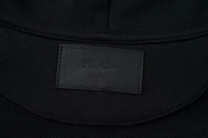 「#3594」PRADA leather label fleece hoodie