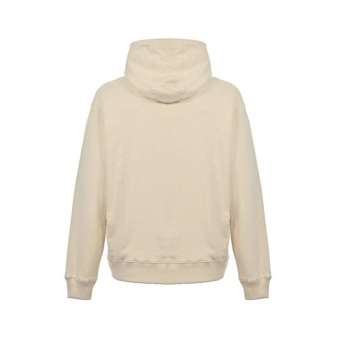 「#3595」PRADA Apricot triangle logo hooded sweatshirt