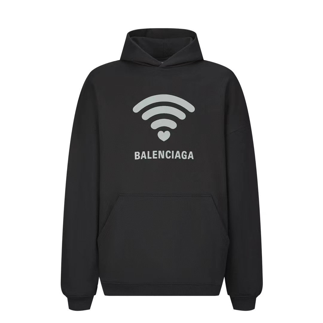 「#3596」Balenciaga heart print hooded sweatshirt
