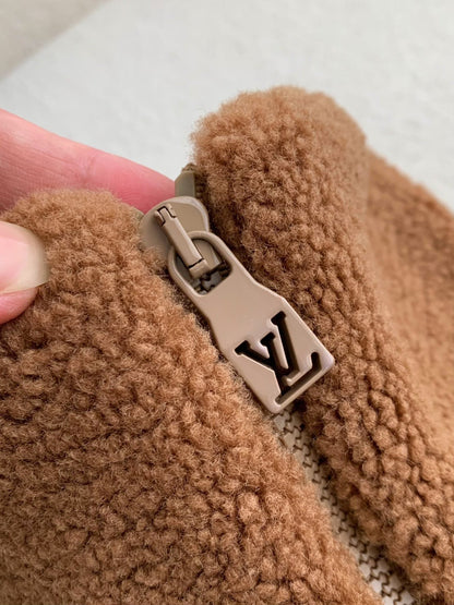 「#3686」Louis Vuitton Jacquard vertical collar zipper fleece jacket