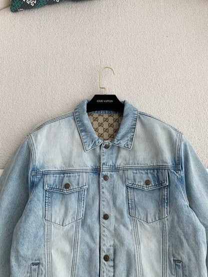 「#3264」Gucci 24 new double-sided Jean Jacket