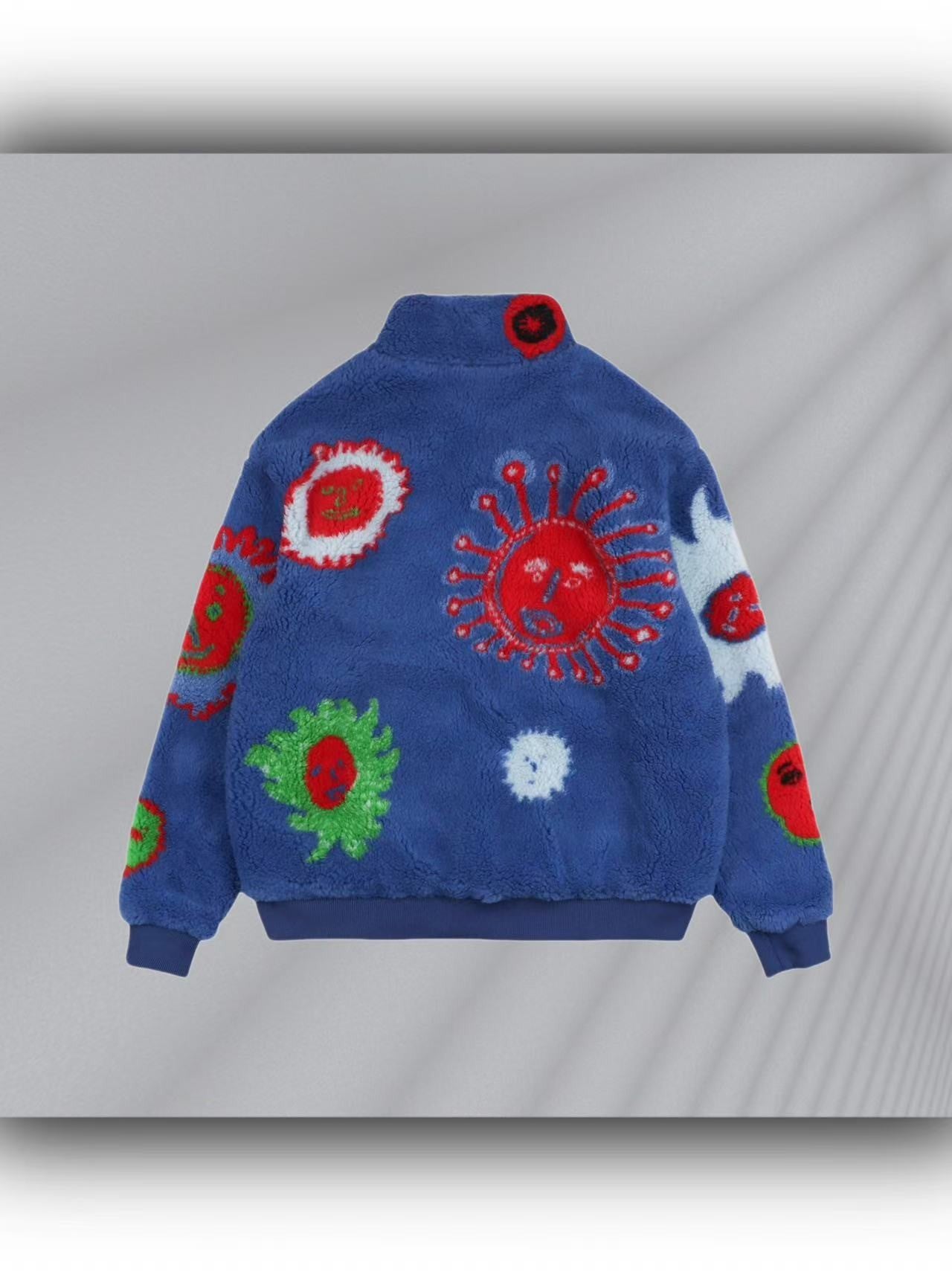 「#3761」Louis Vuitton 23fw sunflower old flower lamb jacket