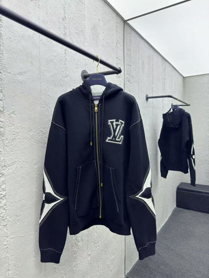 「#3764」Louis Vuitton 4-Leaf Clover Zip-Up Jacket