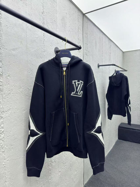 「#3764」Louis Vuitton 4-Leaf Clover Zip-Up Jacket