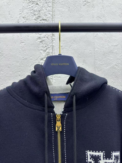 「#3764」Louis Vuitton 4-Leaf Clover Zip-Up Jacket