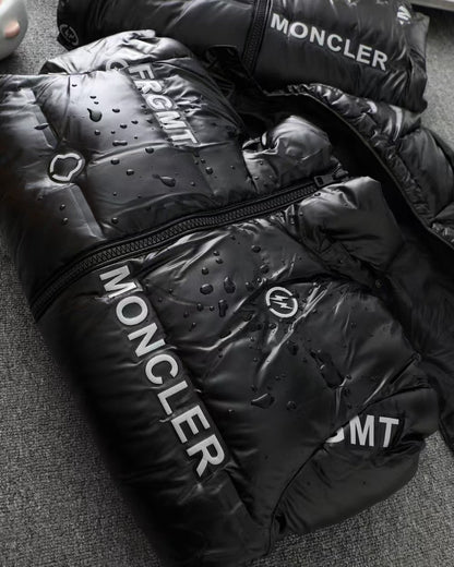 「#3789」Moncler Fujiwara Hiroshi co-branded full-print letter shiny down jacket