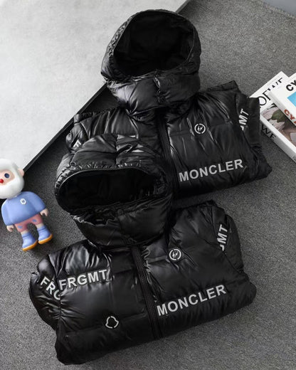 「#3789」Moncler Fujiwara Hiroshi co-branded full-print letter shiny down jacket