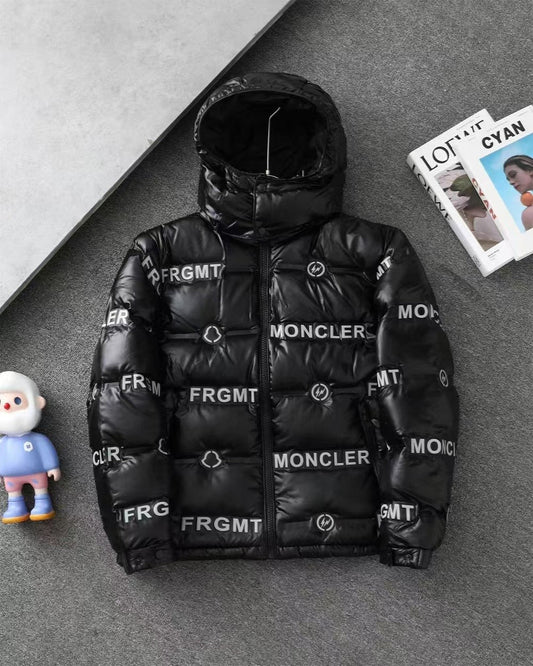 「#3789」Moncler Fujiwara Hiroshi co-branded full-print letter shiny down jacket