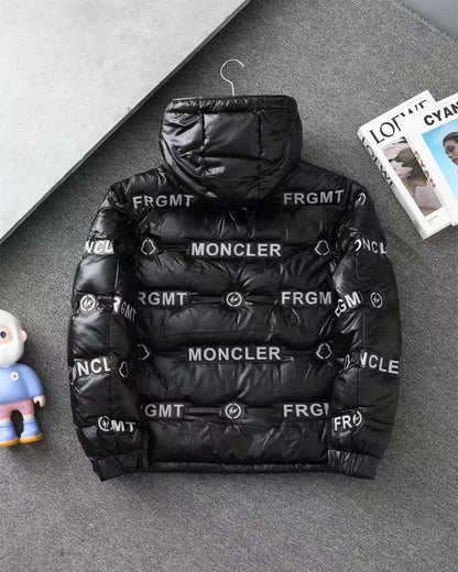 「#3789」Moncler Fujiwara Hiroshi co-branded full-print letter shiny down jacket