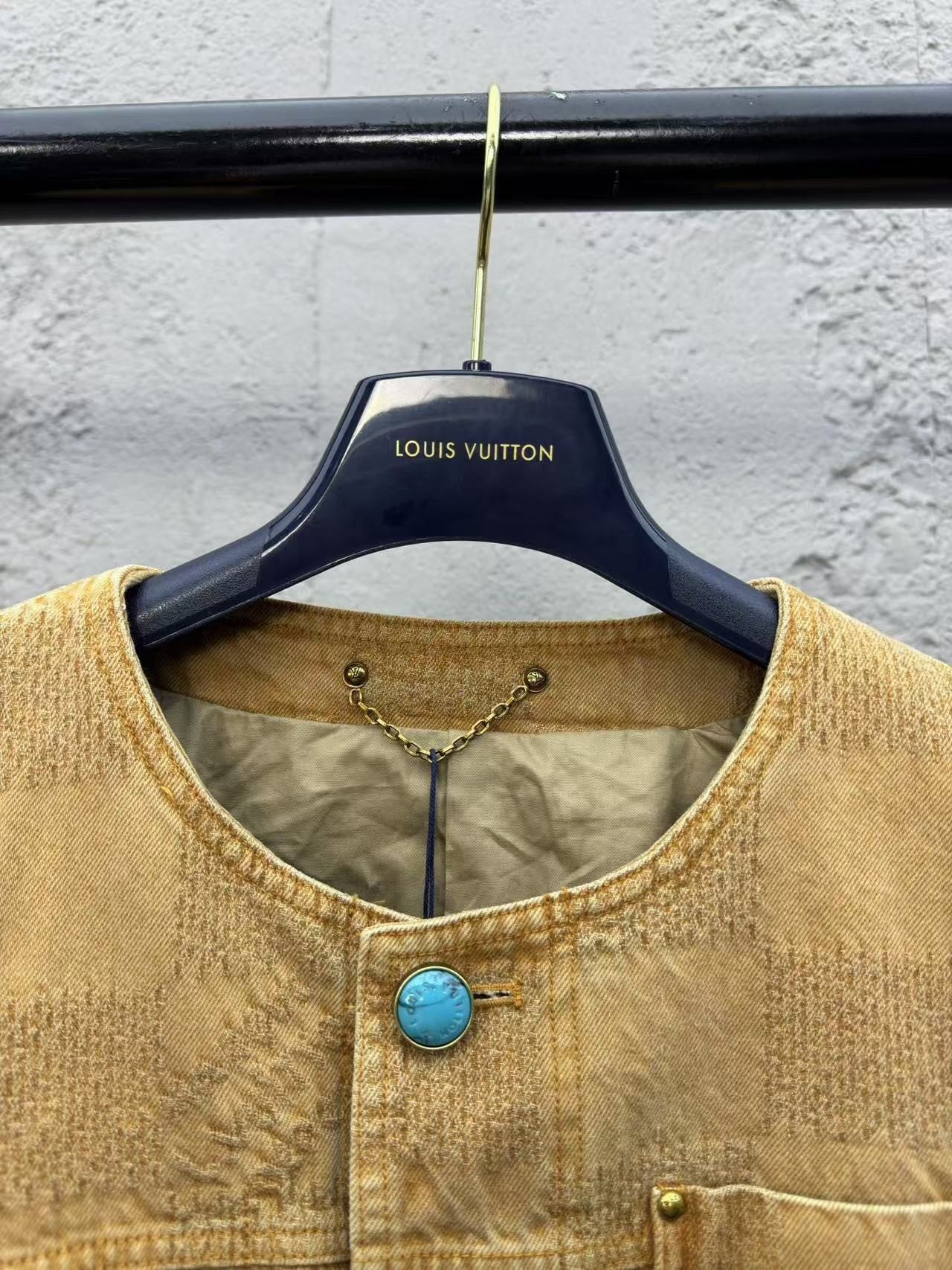 「#3801」Louis Vuitton Vintage Checkerboard Denim Jacket