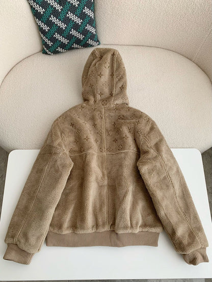 「#3511」New, LV reversible wool and sheepskin jacket