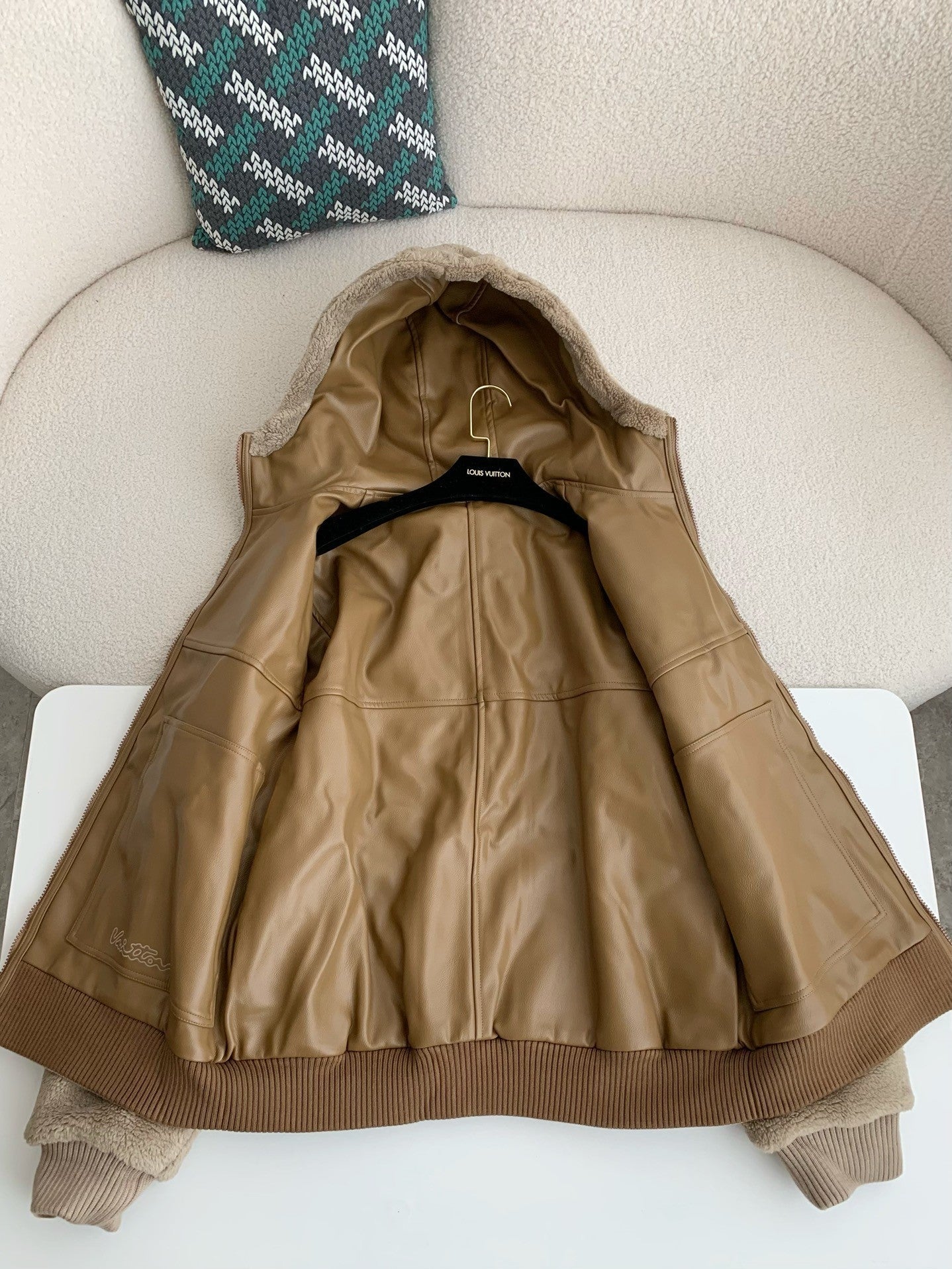 「#3511」New, LV reversible wool and sheepskin jacket