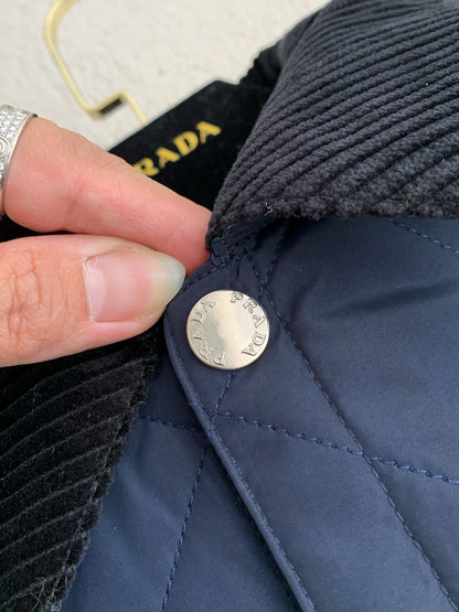 「#3844」PRADA SS24 Quilted single-breasted casual jacket