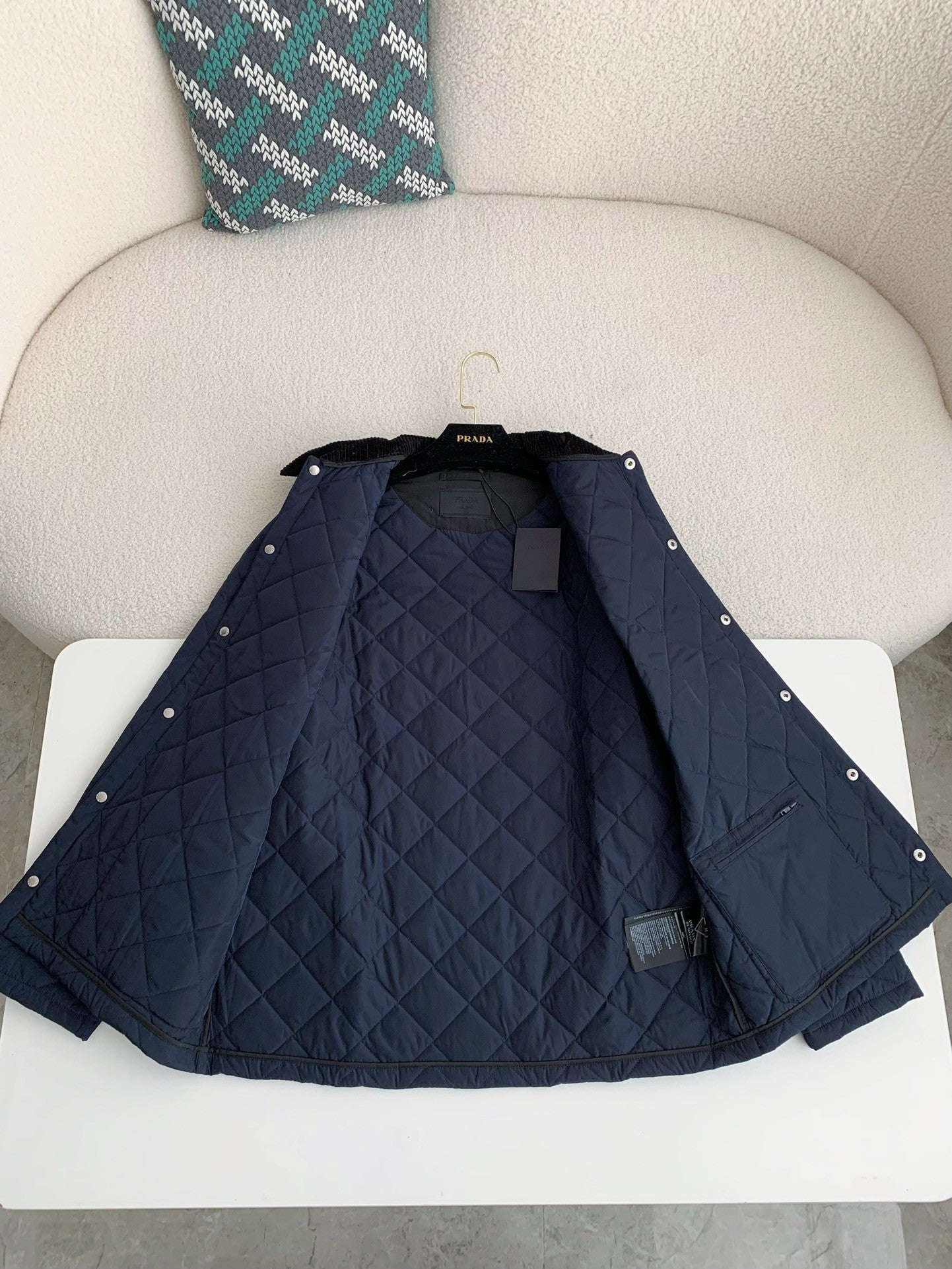 「#3844」PRADA SS24 Quilted single-breasted casual jacket
