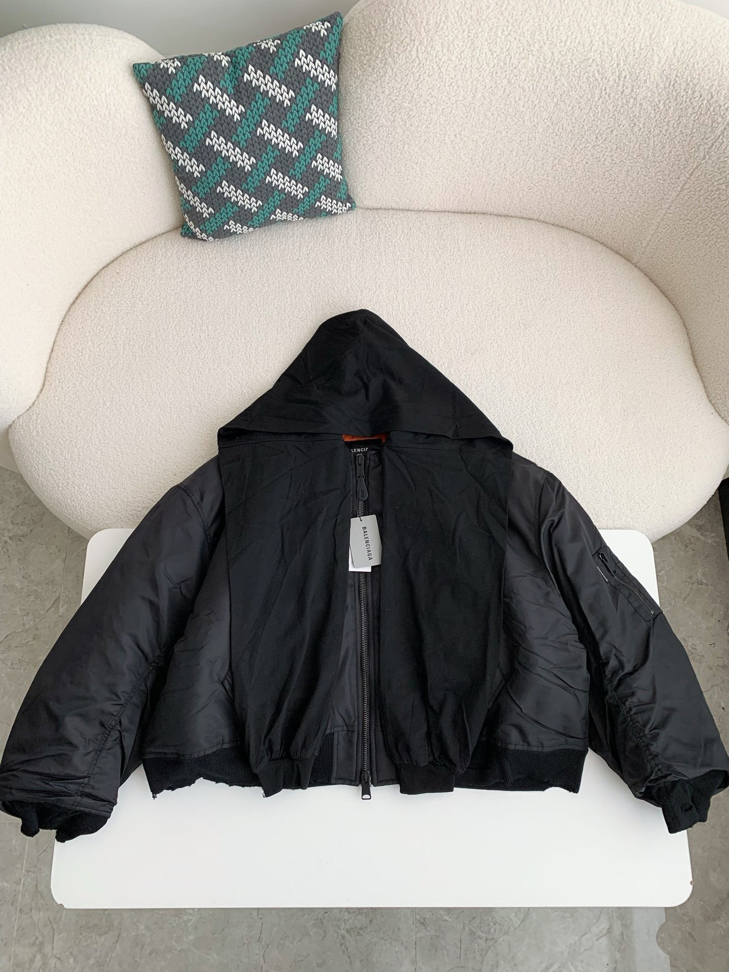 「#3846」Balenciaga Plain color zipper long-sleeve jacket