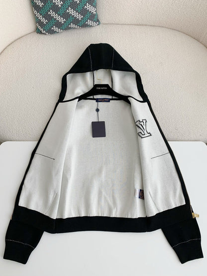 「#3850」Louis Vuitton SS24 Logo Inlaid flower zipper sweatshirt Jackets
