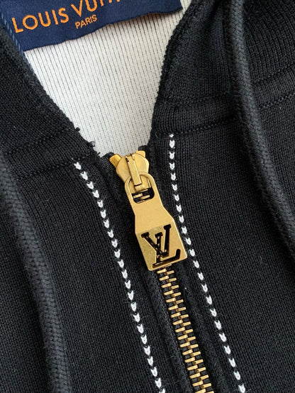 「#3850」Louis Vuitton SS24 Logo Inlaid flower zipper sweatshirt Jackets