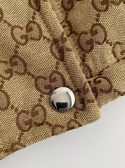 「#3851」Gucci Casual FW22 Full Print Drawstring Down Jacket