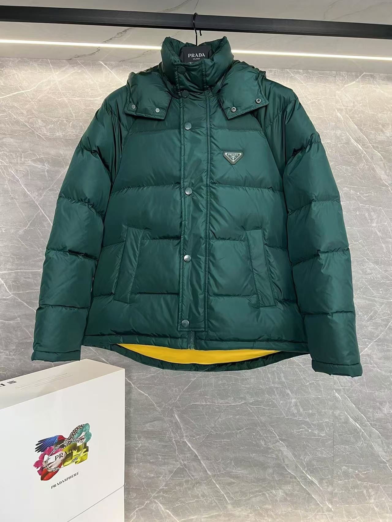 「#3867」Prada RE-Nylon down jacket with detachable hood