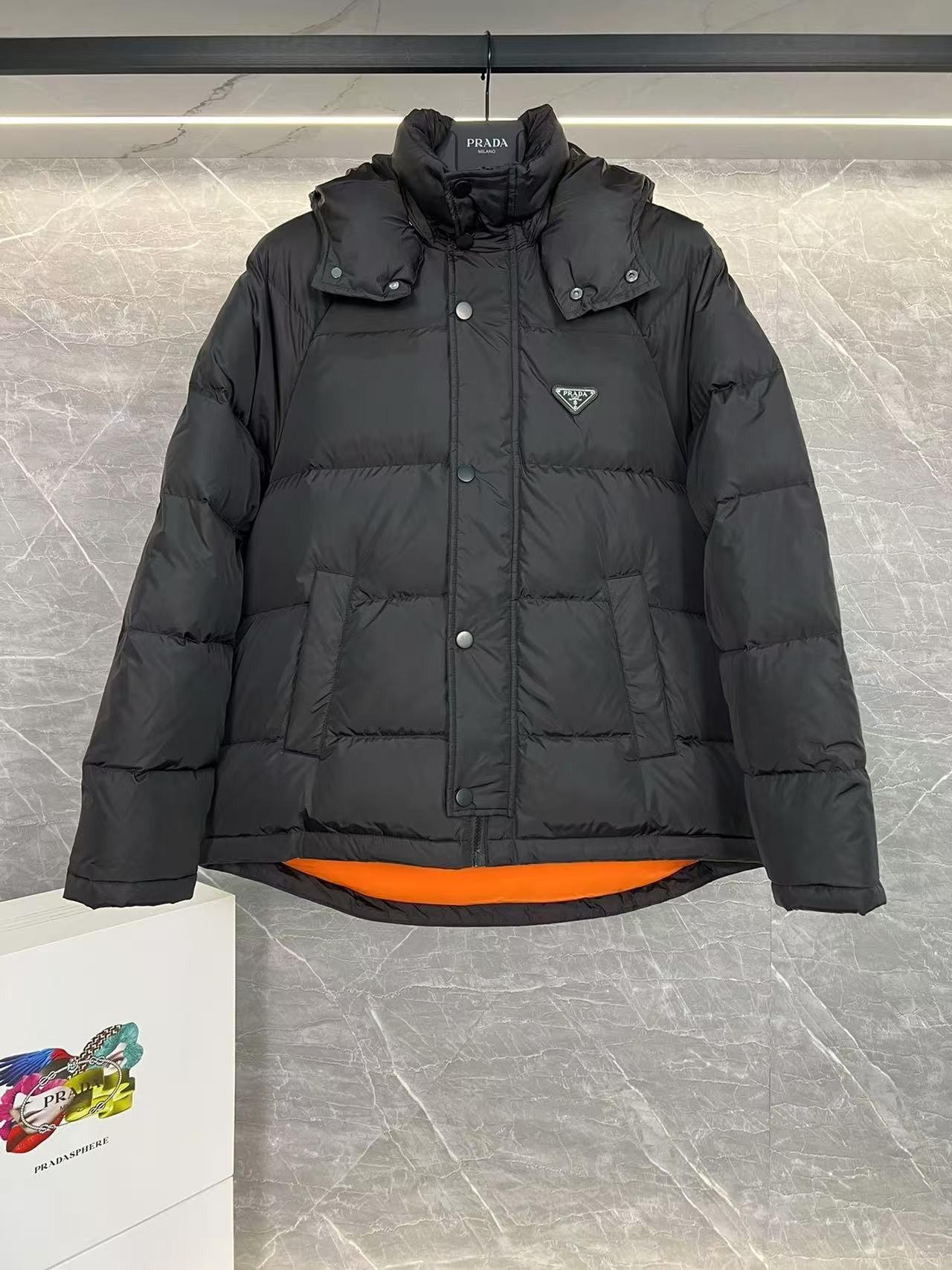 「#3868」Prada RE-Nylon down jacket with detachable hood