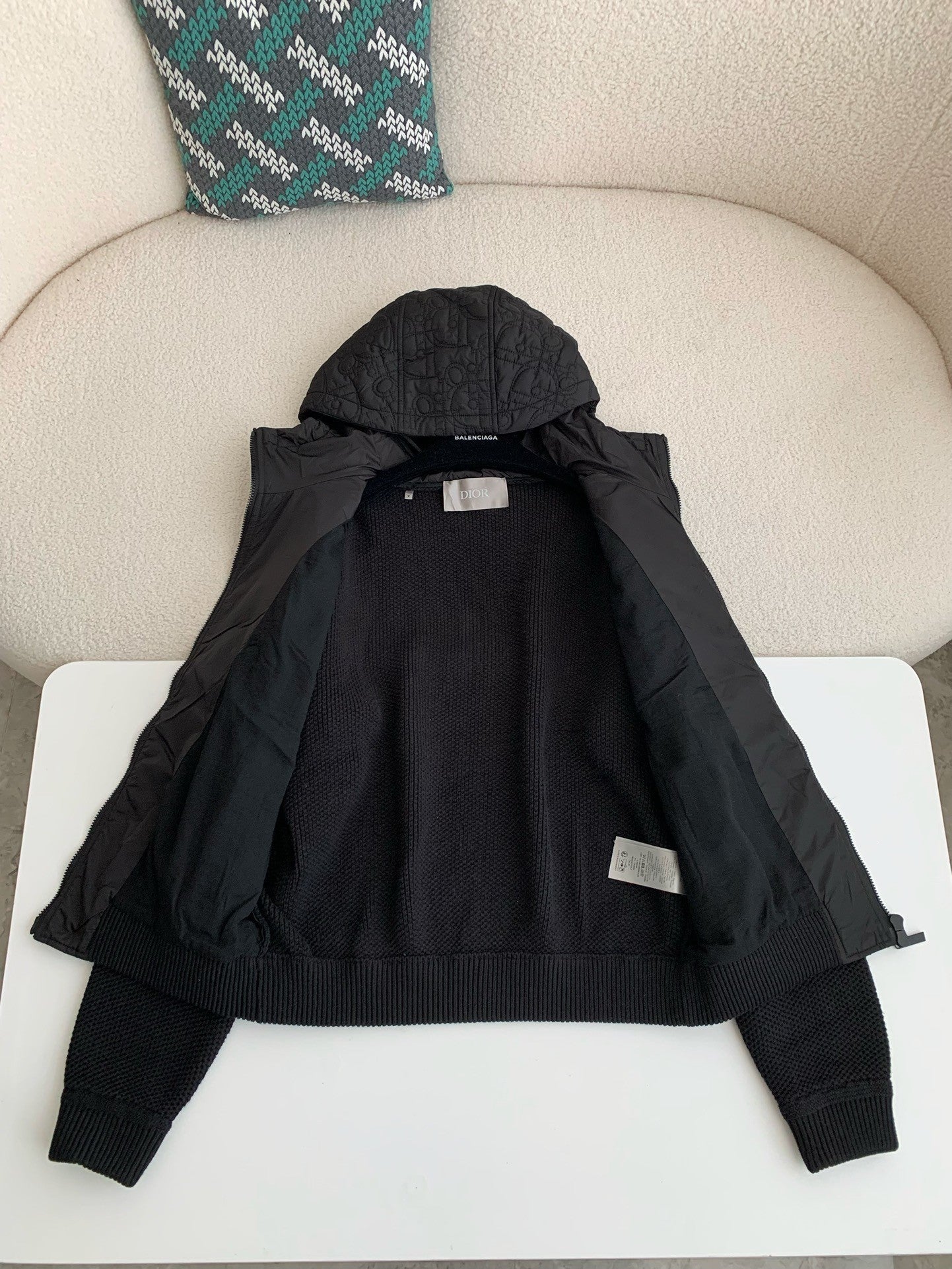 「#3896」Dior FW24 Plain color hooded jacket