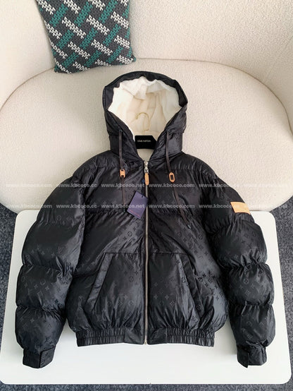 「#3961」LOUIS VUITTON Skiing Series FW24 Printed Hooded Cotton-Padded Jacket