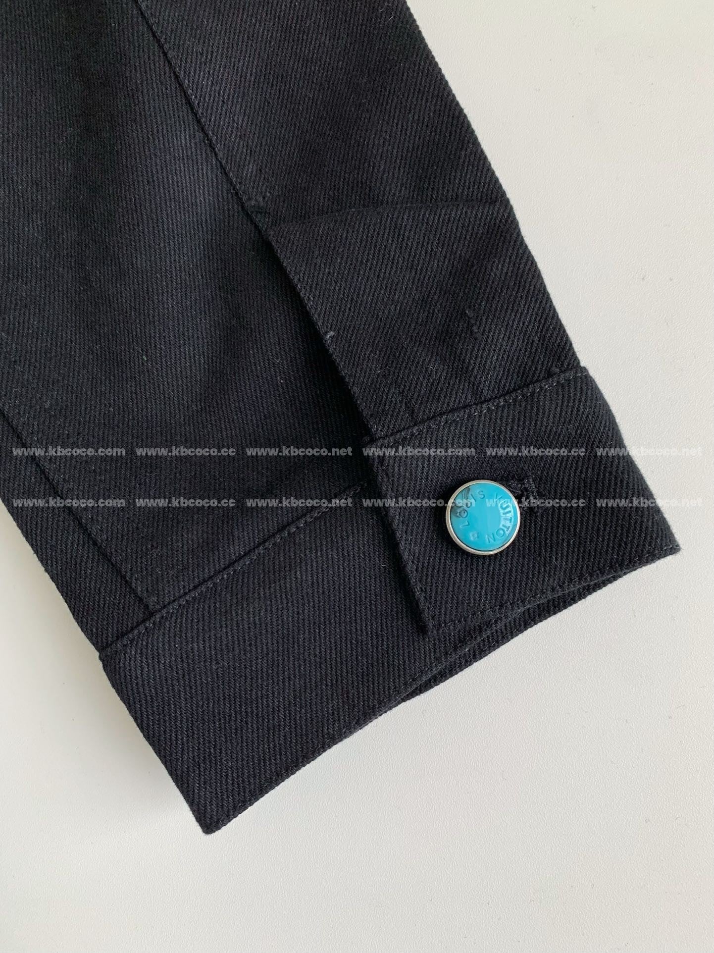 「#3763」LV turquoise rivet denim jacket