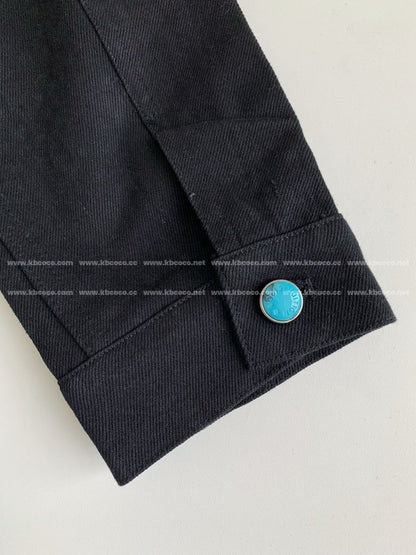 「#3763」LV turquoise rivet denim jacket