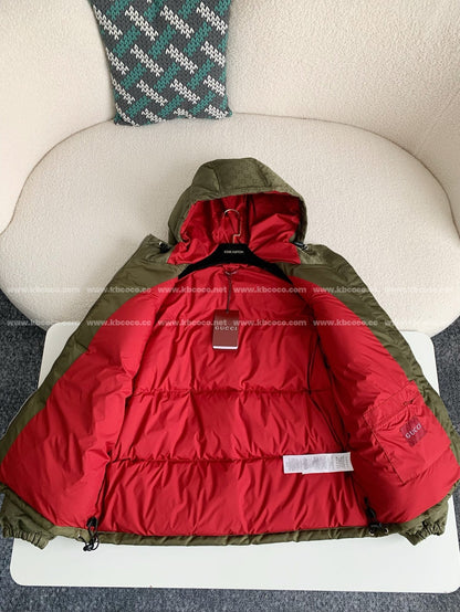 「#4005」Gucci Hooded patterned down jacket