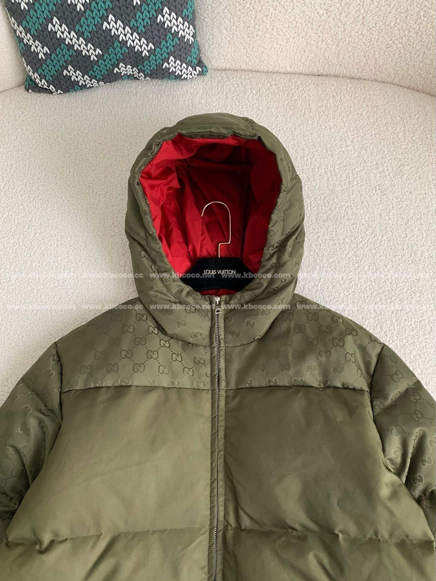 「#4005」Gucci Hooded patterned down jacket