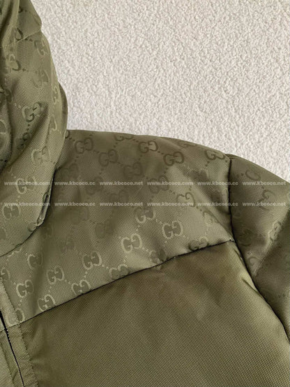「#4005」Gucci Hooded patterned down jacket