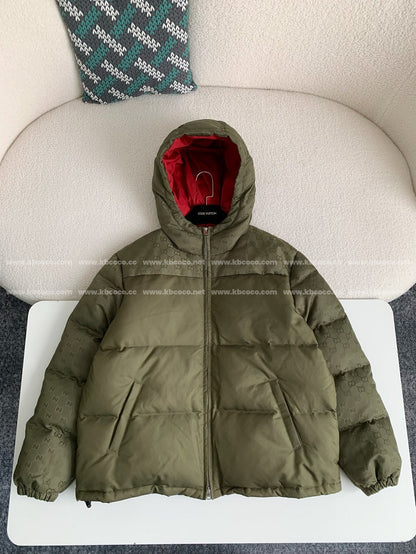 「#4005」Gucci Hooded patterned down jacket